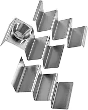 FUNOMOCYA 3pcs Crepe Stand Home Taco Holder Home Taco Rack Mexican Pancake Stand Mexican Pancake Rack Kitchen Taco Rack Silver Stainless Steel