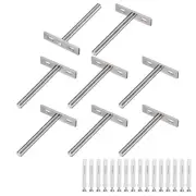 8-Pack Floating Shelf Brackets, 4 Inch Blind Shelf Supports [Nickel]