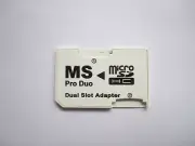 10 pcs Dual Slot MicroSDHC to Memory Stick MS Pro Duo Card Adapter for Sony PSP