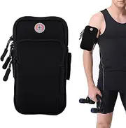 Cycling Arm Bag Sports Armband Mobile Phone Case Sport Running Zipper Running Armband Fitness Sports Bracelet Running Fitness Mobile Phone Headset Sweatproof Movement Outdoor Arm Bag (Black)