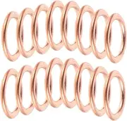 100pcs Copper Metric Oil Drain Plug Crush Washers Kit Engine Oil Seal Gaskets for Automotive Fit Flat Ring Seals for Various Car Models Durable and Construction