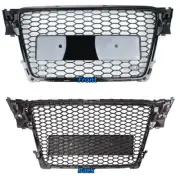 Honeycomb Mesh Front Bumper Grille Black For 2009-2012 Audi A4 / S4 B8 RS4 Style (for: Audi)