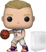 POP NBA: Knicks - Kristaps Porzingis Funko Vinyl Figure (Bundled with Compatible Box Protector Case), Multicolor, 3.75 inches