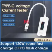 Mini LCD USB TypeC Voltage Current Detector Mobile Power Charger Tester Meter US
