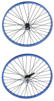 ALTALINE 26" X 2.125 CRUISER FRONT OR COASTER WHEEL 36 SPOKE 12G 3/8 AXLE BLUE.