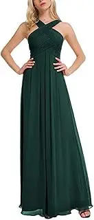 [Botong] Chiffon A Line Prom Bridesmaid Dresses Ruched Formal Evening Gowns Maxi
