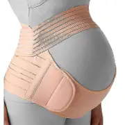 Pregnant Women Belts Maternity Belly Belt Waist Care Abdomen Support Belly Band Back Brace Protector Pregnant Maternity Clothes beige S