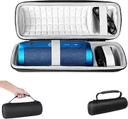 Portable Bluetooth Speaker Protective Case, Hard Carrying Case with Accessory Pocket, Olive Green
