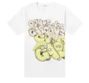Commes des Garcons CDG Kaws Print T Shirt White / Yellow - Never Worn