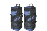 Delphin Corfu Large Wheeled Duffle 110 Litre Black / Navy Set of 2