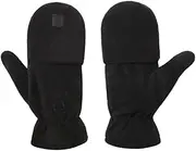 [ANDRESLAD] Fleece Gloves for Men Women Boys and Girls Winter Half-finger Mitts with Touch Screen Capability