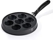 [JD Europe] Cast Aluminium 7 Round Ball Danish Pancake Aebleskiver Pan