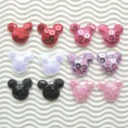 60pc x 7/8" Padded Sequined Felt Mouse Appliques for Mickey/Minnie Craft ST222M