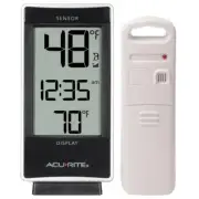 Digital Thermometer with Indoor/Outdoor Temperature Easy-to-read LCD screen