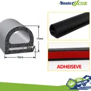 Hollow D Shape Rubber Seal Adhesive Weather Strip For Car Door Window Edge Gurds