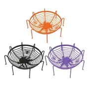 Halloween Spider Web Basket Candy Bowl Sundries Snack Bread Basket Halloween