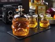 Iitaozi Transparent Creative Whiskey Decanter Set Stormtrooper Bottle with 2 Gla
