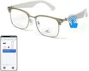 AI Translator Smart Glasses Men Women Bluetooth 5.4 Real-Time Translation Anti-Blue Light Glasses with Open-Ear Audio Wireless Bluetooth Hands Free Headset Eyeglasses for iPhone Android Office Travel