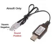 Airsoft Only - Large Tamiya Style 7.2v USB Charger Plug NiMH NiCD Battery - UK