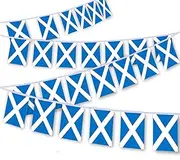 30 PCS Scotland Flag, 33 FT Scottish National Bunting,Decor Pennant Banner for Outdoor Indoor Patio Yard Decoration