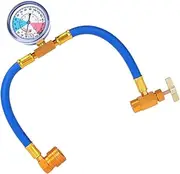 FELTECHELECTR 1pc A/c Refrigerant Filling Tube Machine Portable Air Conditioner Garden Hose Ac Gauge Window Cleaner Car Air Cooler Gauges Air Conditioner Portable Soaker R134a Filling Tube Blue