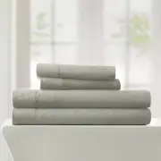 3-Piece Sage 100% Cotton Ultra Soft Jersey Knit Twin Sheet Set