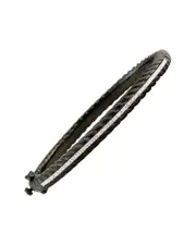 Silver & Steel 0.1 ct. tw. Diamond Bangle Bracelet