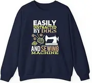 [VidiAmazing] Easily Distracted by Dogs and Sewing Machines - Sewing ds052 T-Shirt