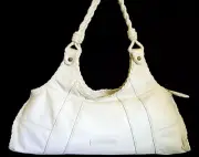 BCBG MAXAZRIA Super Soft Leather Natural Vintage White Purse Brand New with Tag