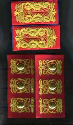 German WW1 Generals Guards Grenadier Regiment 3 Collar Tabs & Cuffs