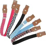 [TINEASUR] Boys and Girls Waist Belts 4 Pcs Elastic Belts for Boys Girls Jeans Pants Dresses