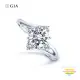 【彩糖鑽工坊】GIA 鑽石戒指 1克拉 鑽石 18K 鑽戒 頂級北極光車工 E成色(頂級車工+3EX+八心八箭)