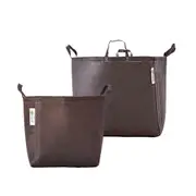 5 x GeoPot Black Self-Supporting with Handles - 38L - Geo Smart Fabric Pot