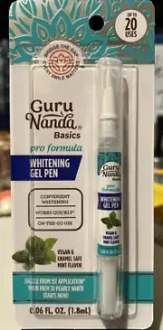 GuruNanda Teeth Whitening Pen,(0.06 fl oz) 20 Uses /Vegan & Gentle on Teeth