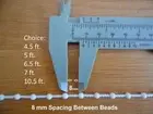 Beaded Chain Cord For Roller Shades, Vertical Blinds, Plastic Beads 4.5-10.5 ft.