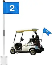 Golf Putting Flag and Hole Kit | Double-Sided Golf Flags with Putting Green Holder - Gifts for Golf Lovers and Beginners Practice Supplies for Yard and Garden