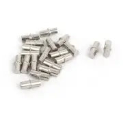 Cabinet Wardrobe Shelf Support Pins Studs Pegs Silver Tone 6mmx17mm 20pcs