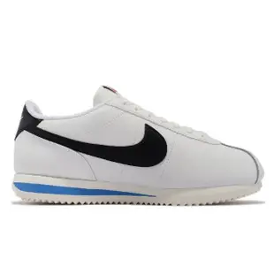 【NIKE 耐吉】休閒鞋 Wmns Cortez 女鞋 男鞋 白 藍 阿甘鞋 皮革 基本款 運動鞋(DN1791-100)