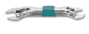 ASAHI TOOLS Double Open End Ultra Thin Spanner 5-pc Set SNT0550 Hot Forged Japan