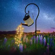 LED Solar Watering Can Lantern Stake Lights Waterproof Outdoor Garden Pathway