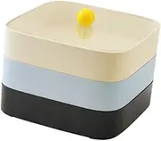 Generic Divided Serving Box Snack Container 4 Compartments 3 Tiers Square Divided Snack Box Snack Serving Tray for Wedding Desserts, Blue