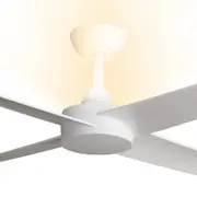 ThreeSixty 132cm White 4 Blade Ambience Ceiling Fan With Up Light