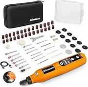 GINELSON Cordless Rotary Tool, 5 Variable Speed Mini Rotary Tool Kit with 64 Accessories, 3.7V Type-C Charging Power Rotary Tool for Engraving, Sanding, Polishing, Carving, Cutting, DIY Crafts