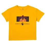 Mortal Kombat Women's Cropped T-Shirt - Mustard