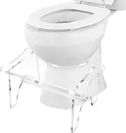Acrylic Toilet Stool for Adults,Potty Stool Clear Toilet Step Foot Toilet Stool Portable Stool for Bathroom Women Men(9 Inch)