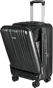 [IRYZE] Lightweight Suitcase Luggage Suitcases Rechargeable Hard Case With USB Carry On Luggage Suitcase Checked Luggage Carry on Luggage, A, 28inch