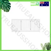 3 Section Pet Barrier White MDF Iron Foldable Gate Indoor Safety Fence New