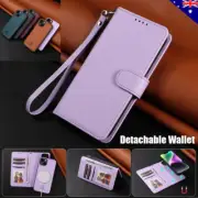 Detachable Magnetic Wallet Flip Case Cover For iPhone 16e 16 15 14 13 12 Pro Max