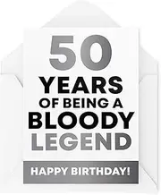 Funny Milestone 50th Birthday Cards Birthday Greeting Card for Him Her Grandparents Mum Dad Brother Sister Humour Sarcasm Banter Joke CBH202