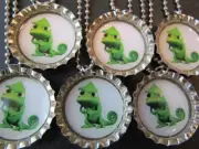 Pascal necklace party favors / Set Of 6 / Birthday / Tangled / Rapunzel / kids